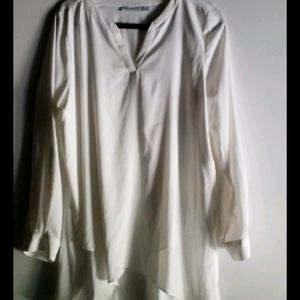 Chiffon, long sleeved tiered front blouse